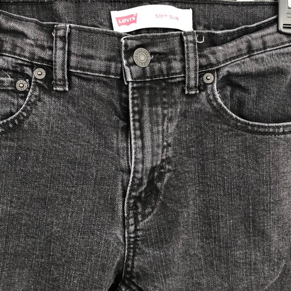 Levi’s 511 Slim Black Gray 16 Reg 28x28 Jeans - Picture 3 of 5